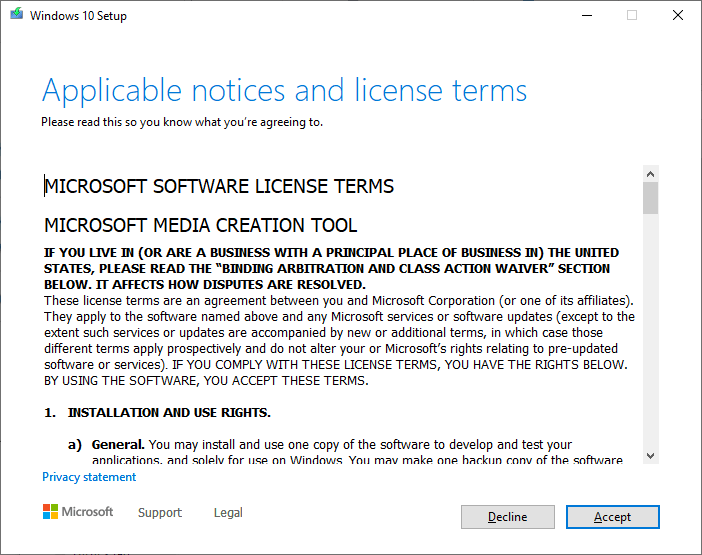 Tải Windows 10 từ Microsoft